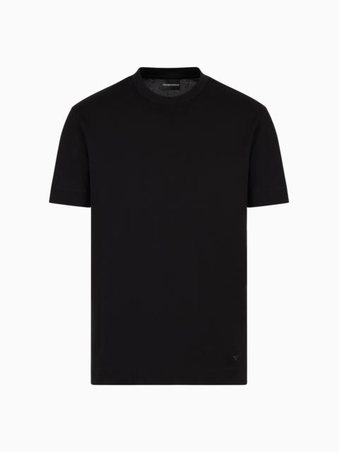 EMPORIO ARMANI 3D-effect ASV embossed jacquard jersey T-shirt