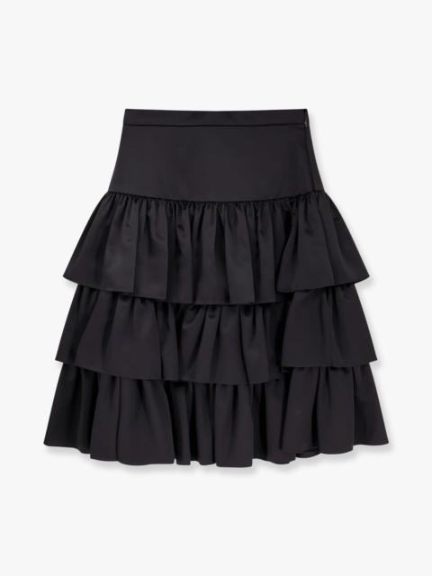Satin ruffle skirt