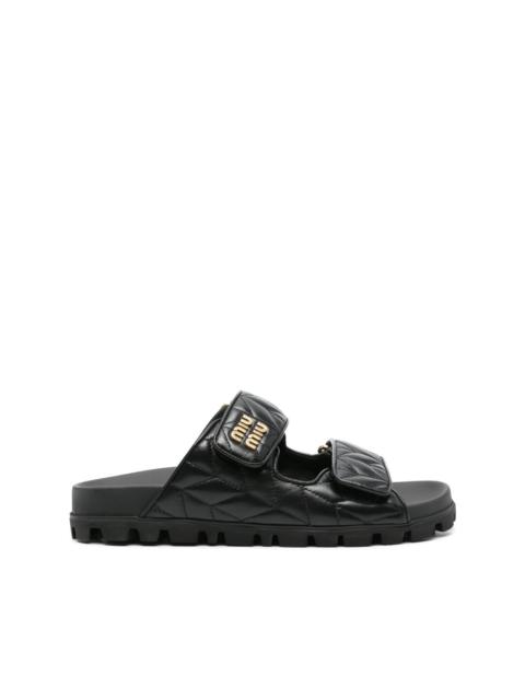 matelassé leather sandals