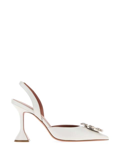 Amina Muaddi Amina Muaddi Women White Nappa Leather Begum Pumps
