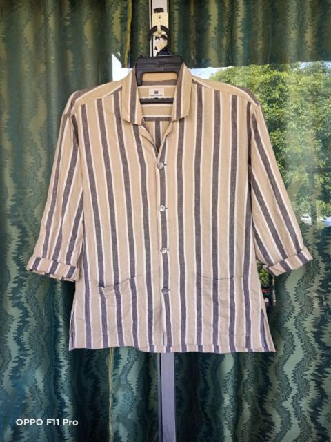 Other Designers Issey Miyake Rare Fabric Stripe Shirt