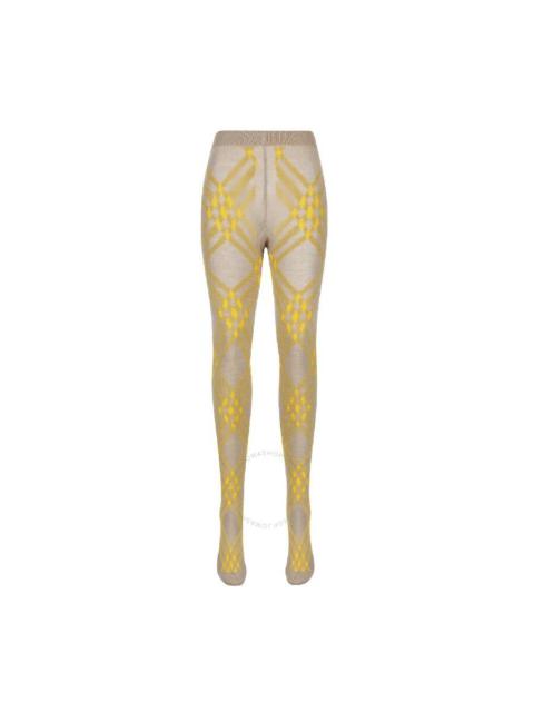 Burberry Check-Pattern Wool-Blend Tights