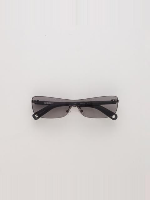 LINDA FARROW Mirada Cat Eye Sunglasses in Matt Grey