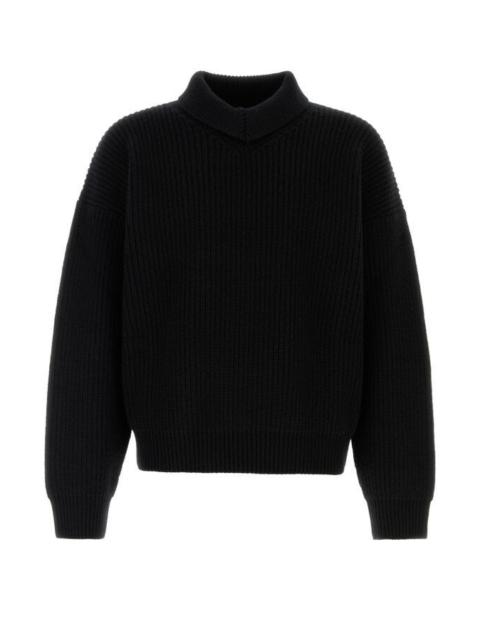 Bottega Veneta Men Black Wool Blend Sweater