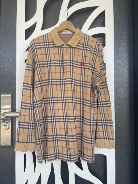 Other Designers VINTAGE BURBERRYS NOVA CHEK LONGSLEEVE POLO SHIRT