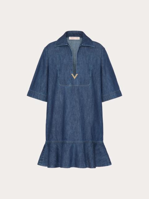 Valentino CHAMBRAY DENIM SHORT DRESS