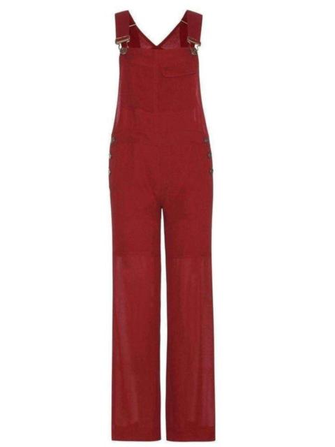 Chloé Burgundy Cheer Panel Jumpsuit