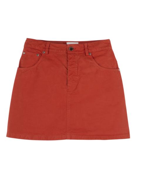 Longchamp Skirt Coral - Overdyed cotton