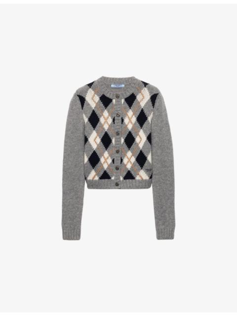 Prada Jacquard Cashmere Cardigan