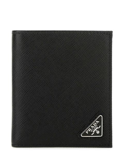 Prada Men Black Leather Wallet