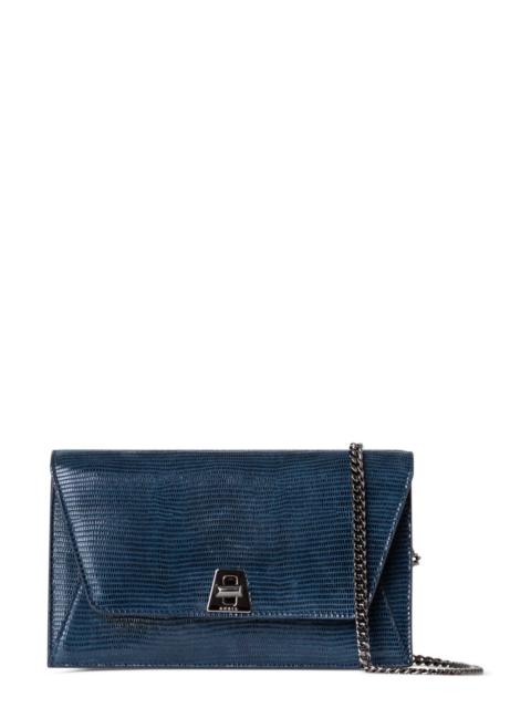 AKRIS Akris Anouk Lizard Embossed Suede Crossbody Bag in 778 Admiral Blue at Nordstrom