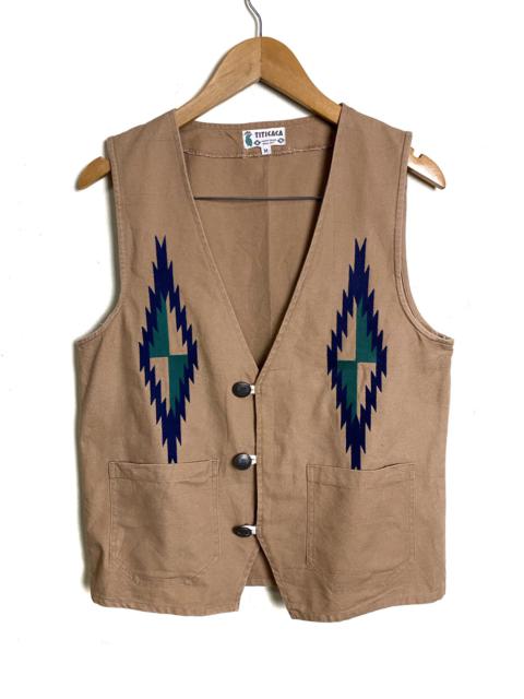 Other Designers Vintage - TITICACA Navajo Aztec Native Vest