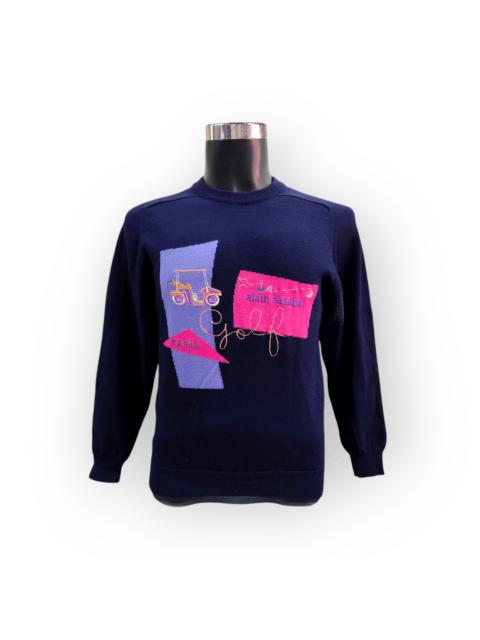 Vintage - Alain Cazalis Paris Golf Comics Art Wool Sweatshirt