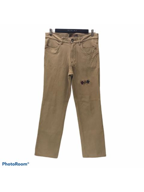 Other Designers Karl Helmut Trouser Pants Patchwork Embroidery Stretch