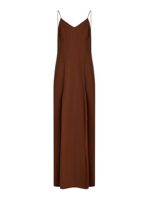 Jenni Kayne Florence Crepe Maxi Slip Dress brown