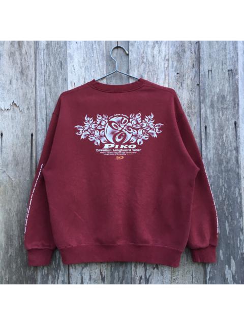 Other Designers Vintage - Vintage Piko Hawaiin Long Board Wear Sweatshirt Big Logo