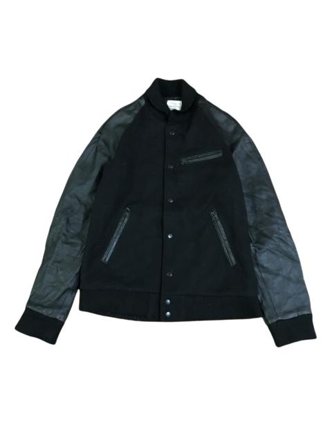 Other Designers Japanese Brand - Japanese Brand Azul Wool Leather Varsity Jacket