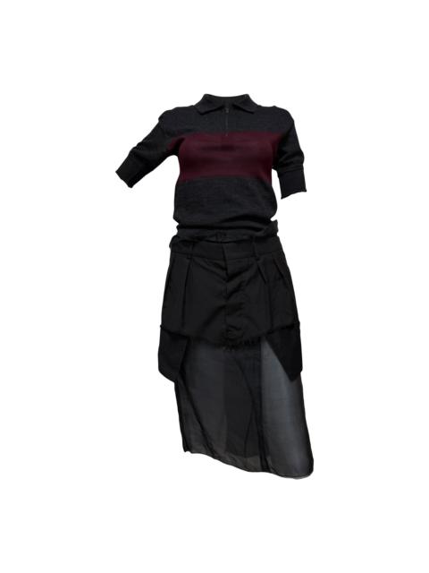 Maison Margiela MAISON MARGIELA Fall 2024 Sheer Layered Knit Dress