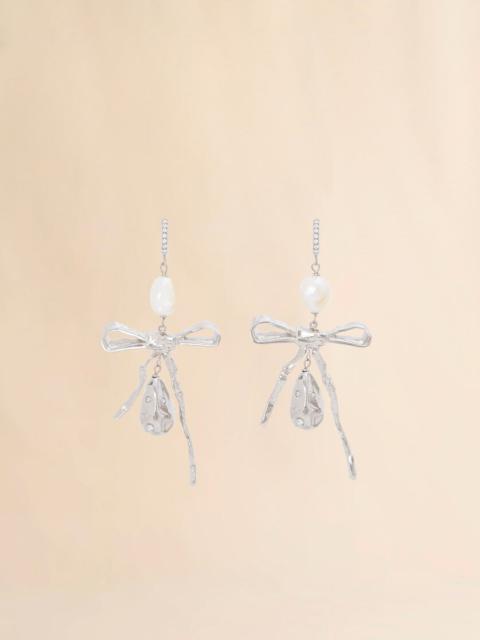 Marni SILVER BOW DROP EARRINGS