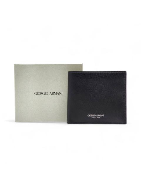 GIORGIO ARMANI Giorgio Armani Milano Black Leather Bifold Men's Wallet - New in Box