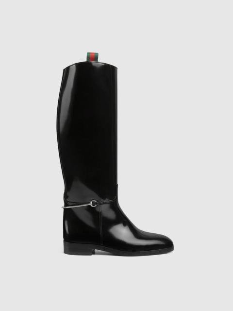 GUCCI Gucci Slim Horsebit Leather Boots