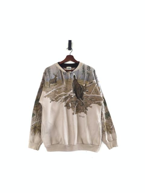 Other Designers Hunter × Vintage - Vintage 90s Michigan All Overprint Sweatshirt