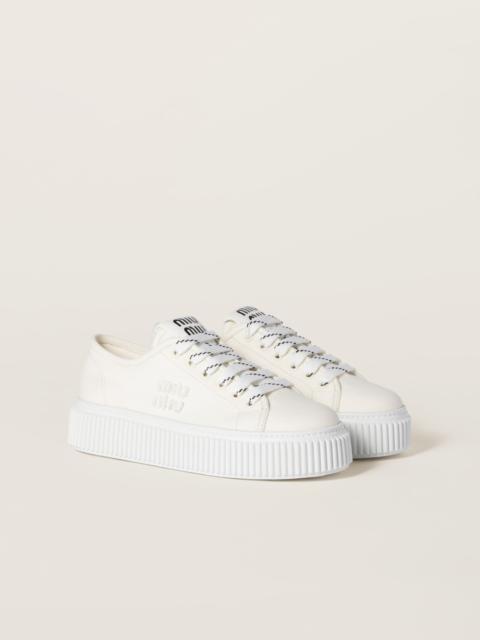 Miu Miu Denim sneakers with logo