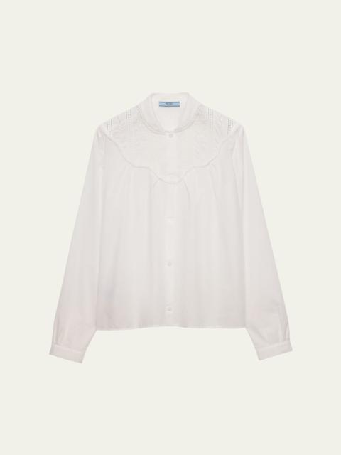 Prada Batista Embroidered Blouse