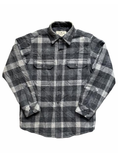 Other Designers L.L. Bean - LL Bean Wool Flannel Shirt Quilted Lining Snap Button