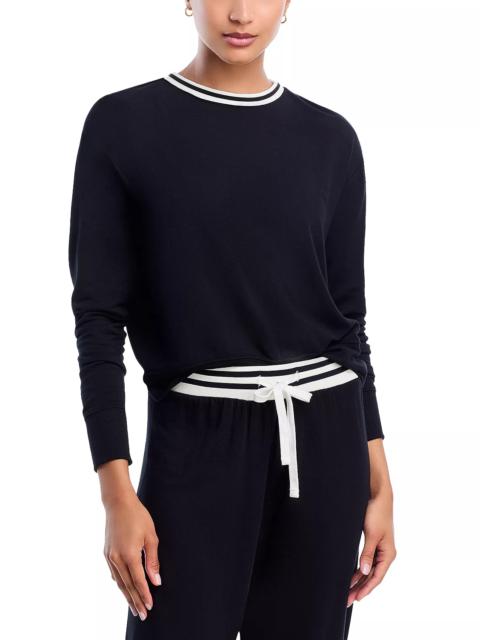 SPLITS59 Sonja Fleece Sweatshirt with Stripe