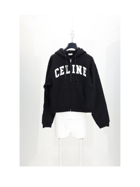 CELINE Celine Relaxed Zipped Hoodie Black/White