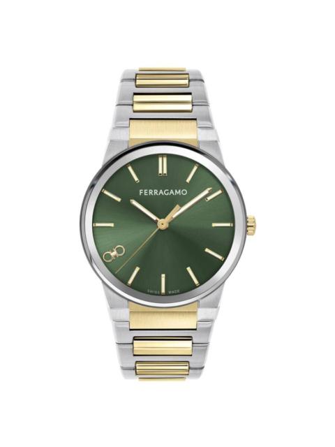 FERRAGAMO Ferragamo Infinity Sapphire Quartz Green Dial Men's Watch SFST00324