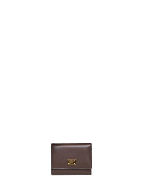 Dolce & Gabbana Dolce & Gabbana Women Dark Brown Plongé Calfskin Leather Wallet