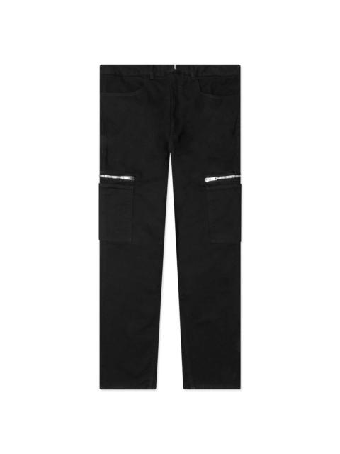 Givenchy LOOSE FIT PANT W/ CARGO POCKET AND ZIP - BLACK
