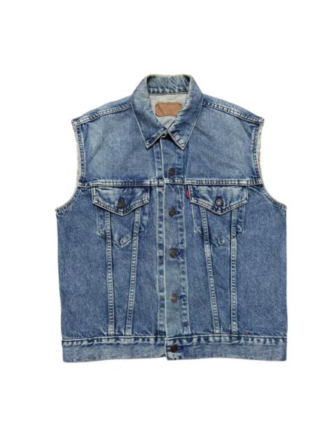 Levi's Vintage 90s Levis Denim Trucker Vest Distressed