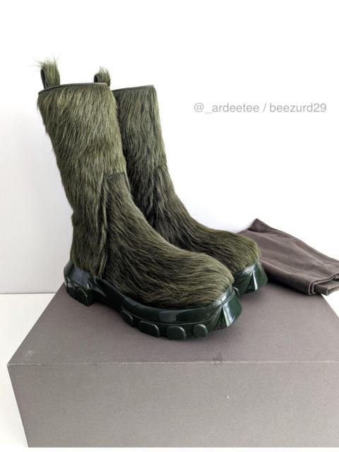 Rick Owens 💥UNRELEASED 1/1 CALF HAIR FUR CREEPER BOZO TRACTOR BOOTS