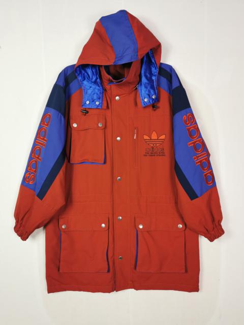 adidas Vintage Adidas Trefoil Big Logo Long Jacket