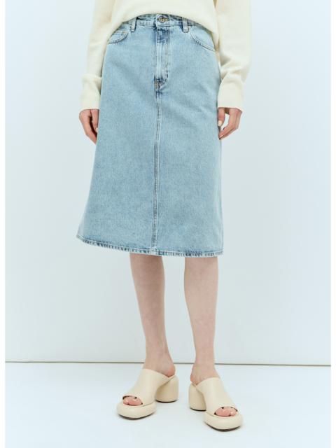 Toteme Women Denim Midi Skirt