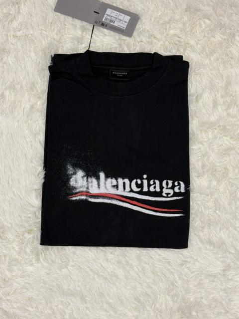 BALENCIAGA BALENCIAGA Political Stencil T Shirt Black White