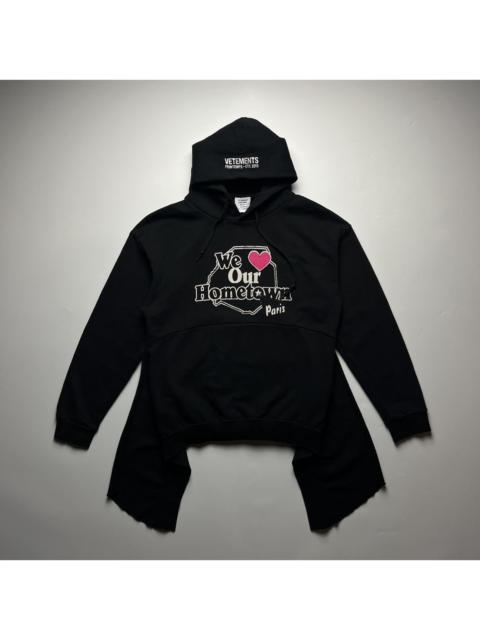 VETEMENTS Vetements SS18 “We Love Our Hometown” Reconstructed Hoodie