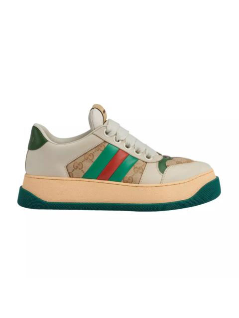 GUCCI GUCCI Screener Men's Beige GG Canvas Sneakers New/Auth
