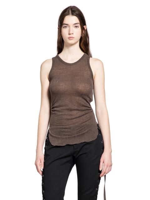 Ann Demeulemeester Mara Wrinkled Cropped Tank Top