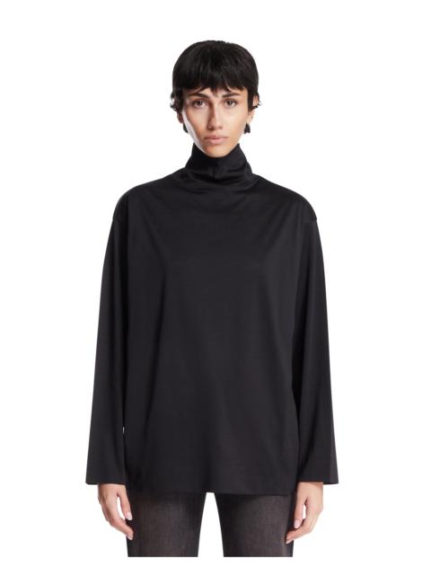 The Row Black Silk and Cotton Top