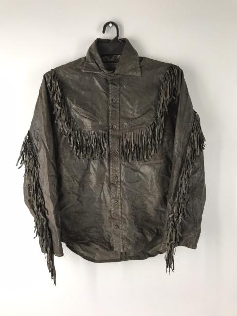Other Designers Japanese Brand - JAPANESE BRAND LICORICE BUTTON UP LEATHER