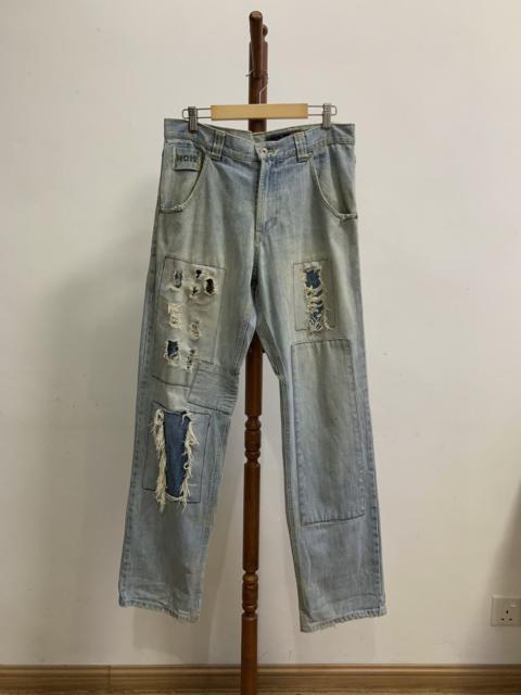 Other Designers Quiksilver Distressed Denim Patchwork