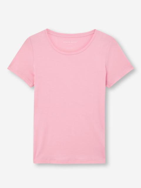 Derek Rose Women's T-Shirt Lara Micro Modal Stretch Ballet Pink