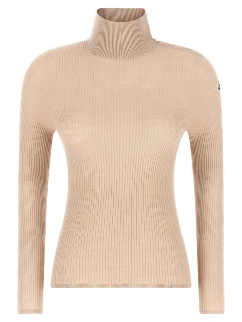 Moncler Moncler Women Textured Wool Turtleneck Sweater