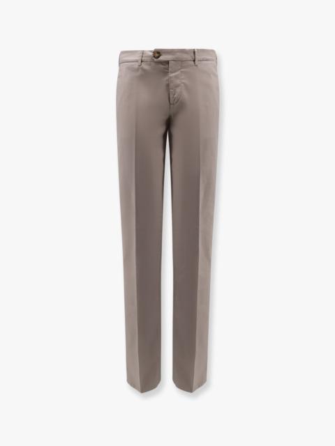 Brunello Cucinelli Men Italian Fit Stretch Cotton Trousers