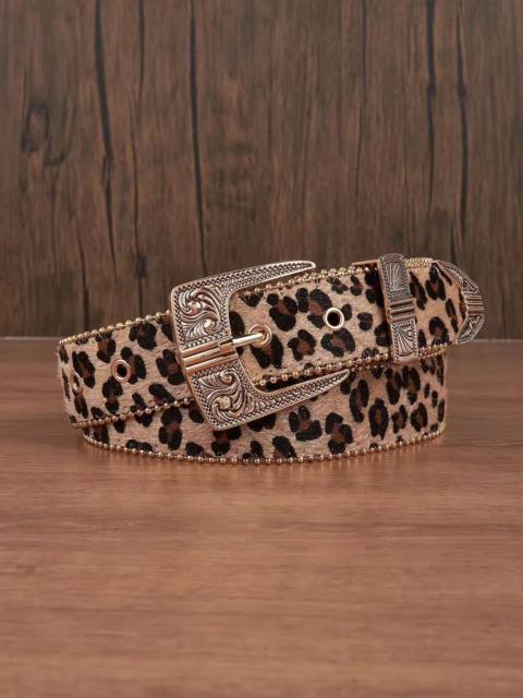 Other Designers Other - 122 cm Leopard Print Belt | Retro-Inspired Design