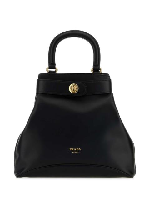 Prada Prada Women Black Leather Medium Rada Carey Handbag